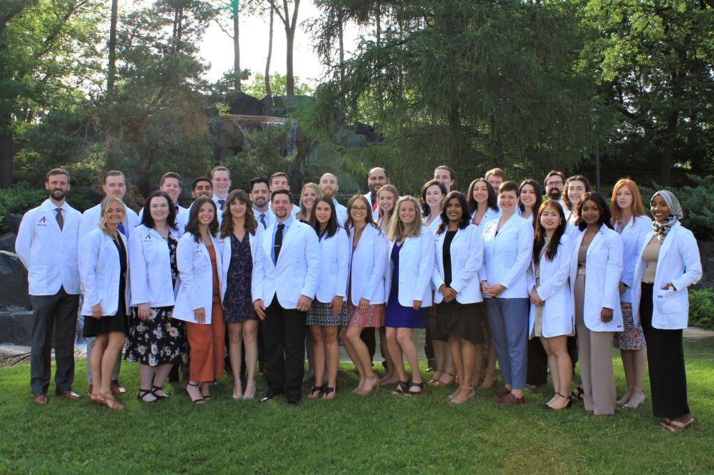 PA Program Class of 2022 in white coats